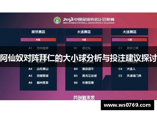 阿仙奴对阵拜仁的大小球分析与投注建议探讨